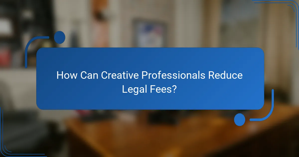 How Can Creative Professionals Reduce Legal Fees?