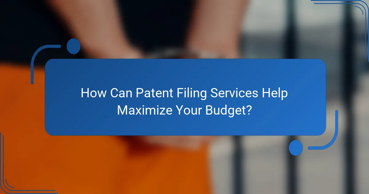 How Can Patent Filing Services Help Maximize Your Budget?