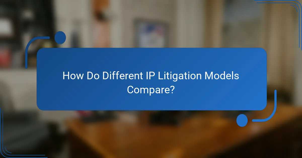 How Do Different IP Litigation Models Compare?