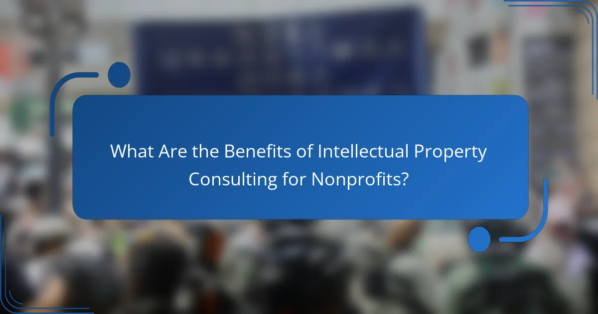 What Are the Benefits of Intellectual Property Consulting for Nonprofits?