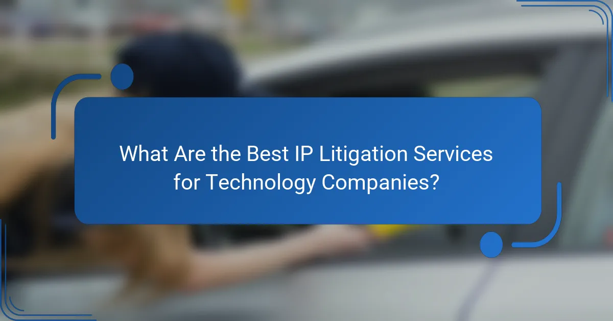 What Are the Best IP Litigation Services for Technology Companies?