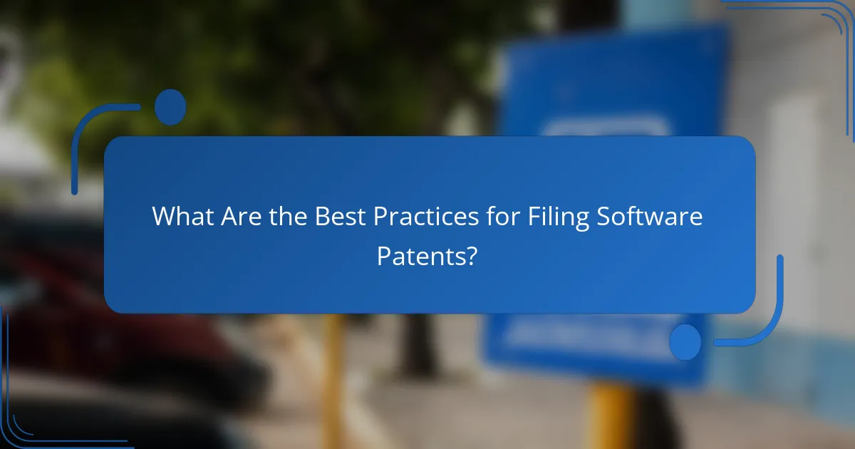 What Are the Best Practices for Filing Software Patents?