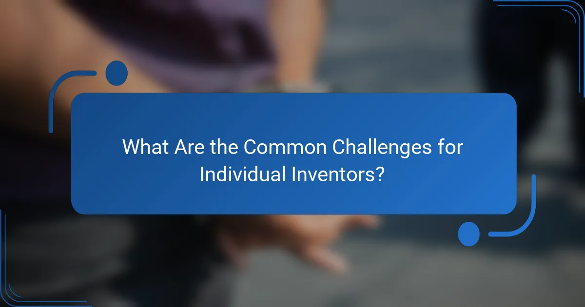 What Are the Common Challenges for Individual Inventors?