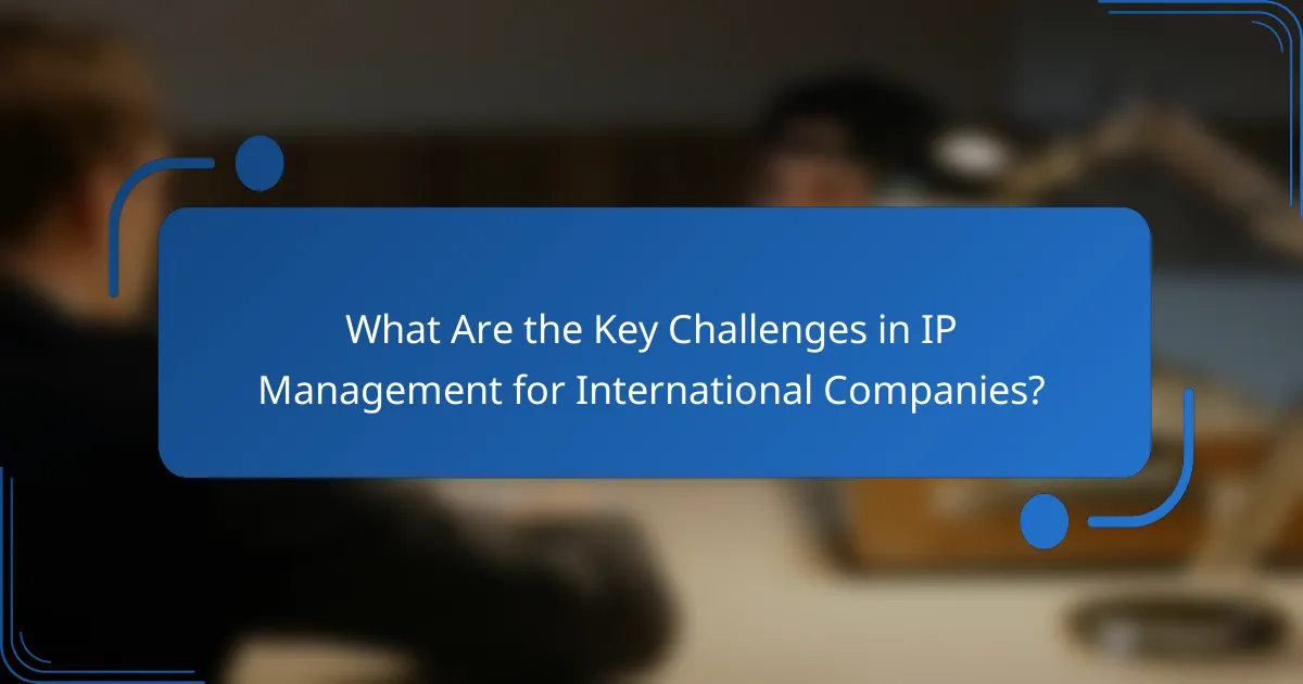 What Are the Key Challenges in IP Management for International Companies?