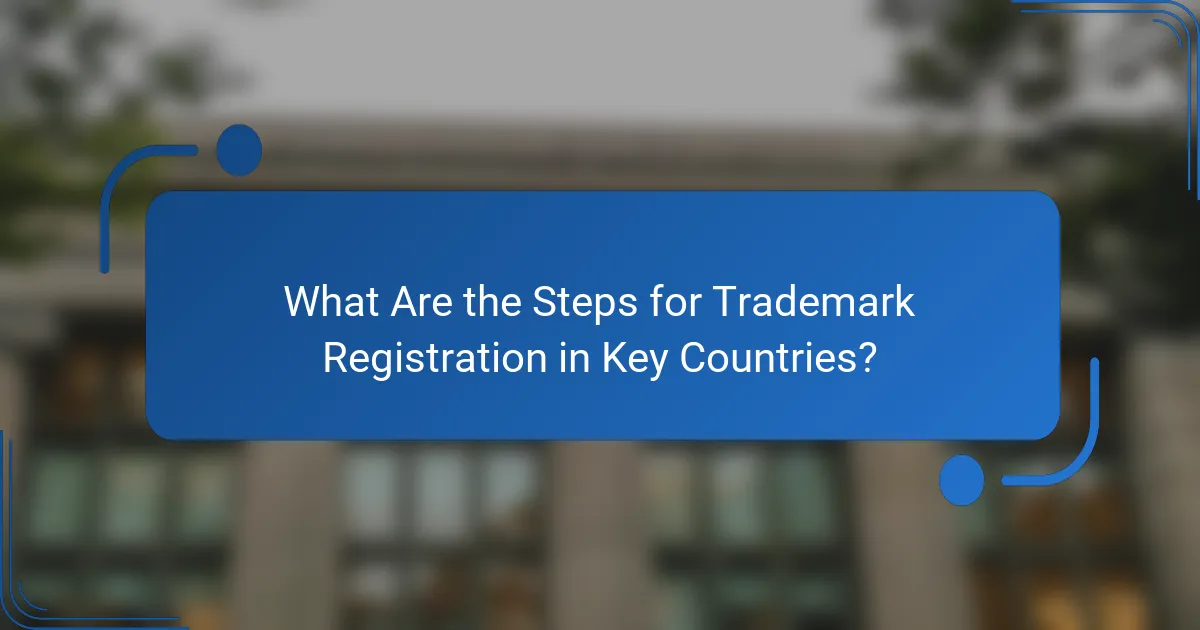 What Are the Steps for Trademark Registration in Key Countries?