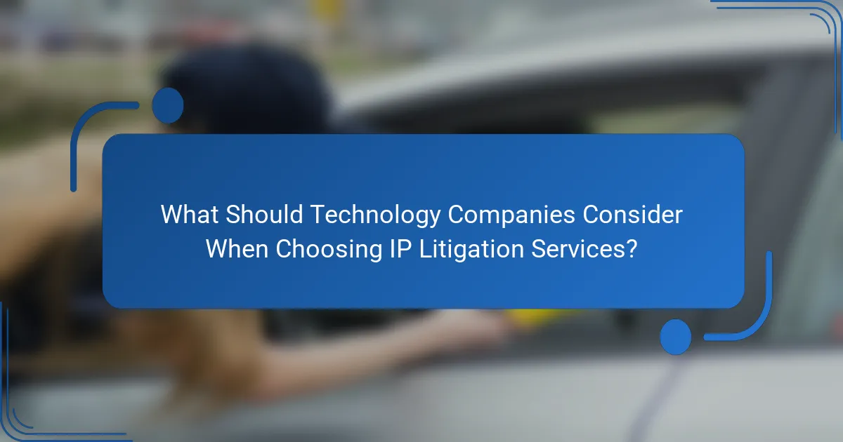 What Should Technology Companies Consider When Choosing IP Litigation Services?