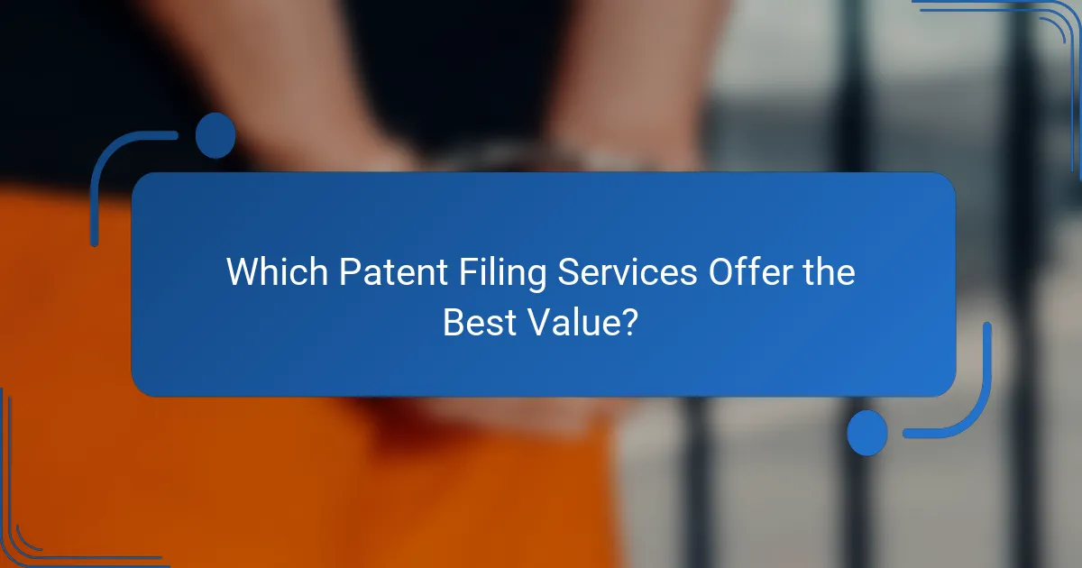 Which Patent Filing Services Offer the Best Value?